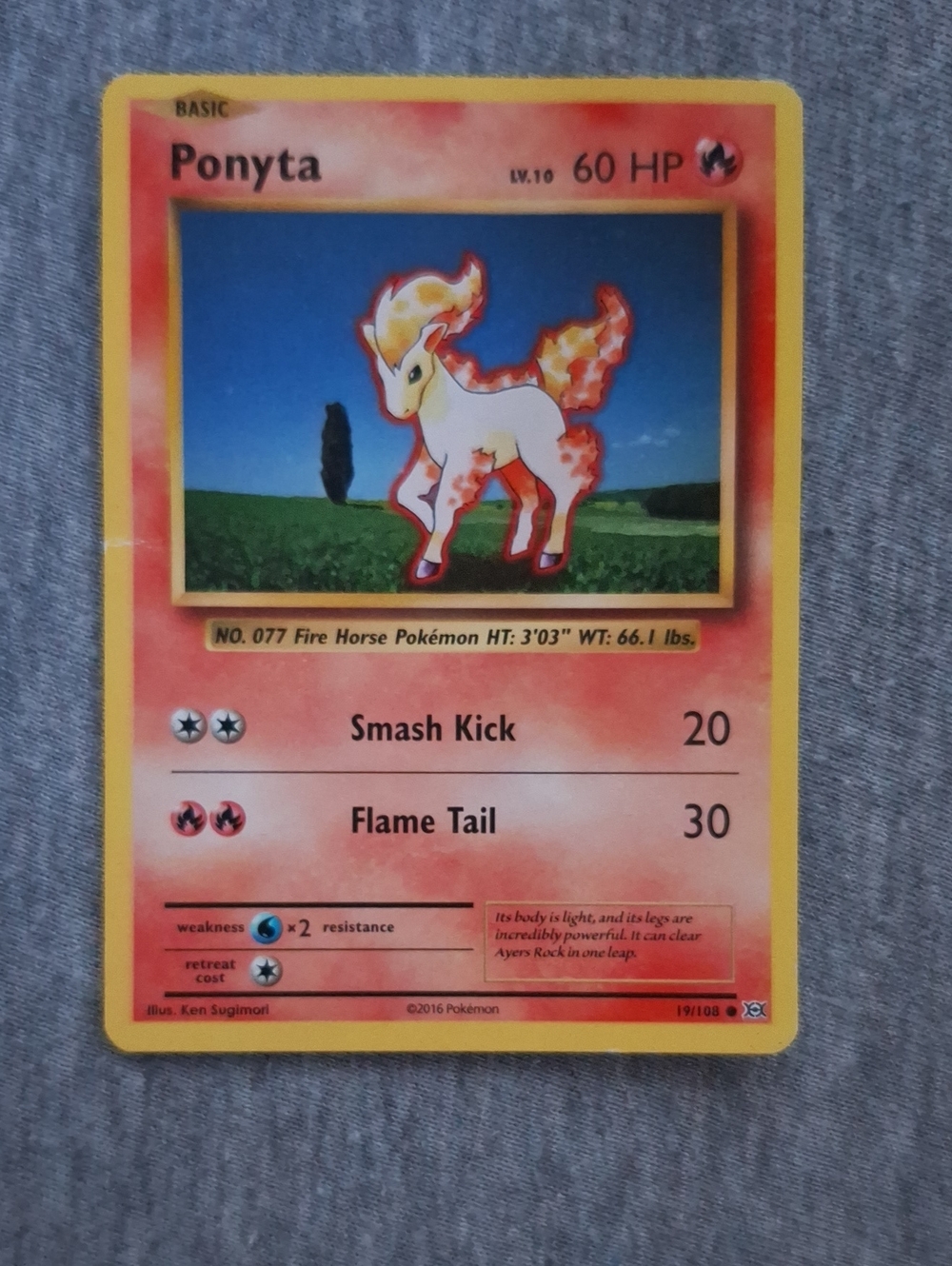 2016 Ponyta Pokèmon Card